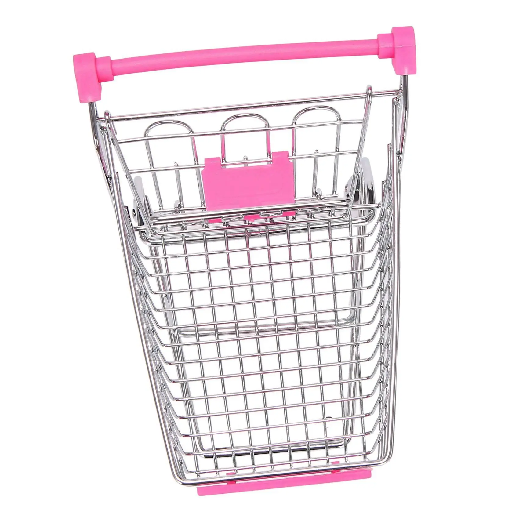 

B05C-Supermarket Handcart Mini Shopping Cart Desktop Decor Storage Gift For Kid Dollhouse Furniture Accessories