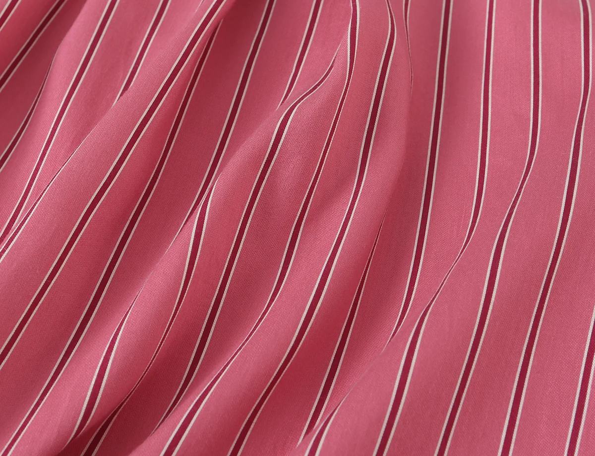 BSAY 2026 Damenbluse im französischen Stil, gestreift, eleganter Schal zum Binden am Hals, lange Laternenärmel, Knopfleiste vorne, lockeres Büro-Arbeitsshirt, Oberteil – Detail 11