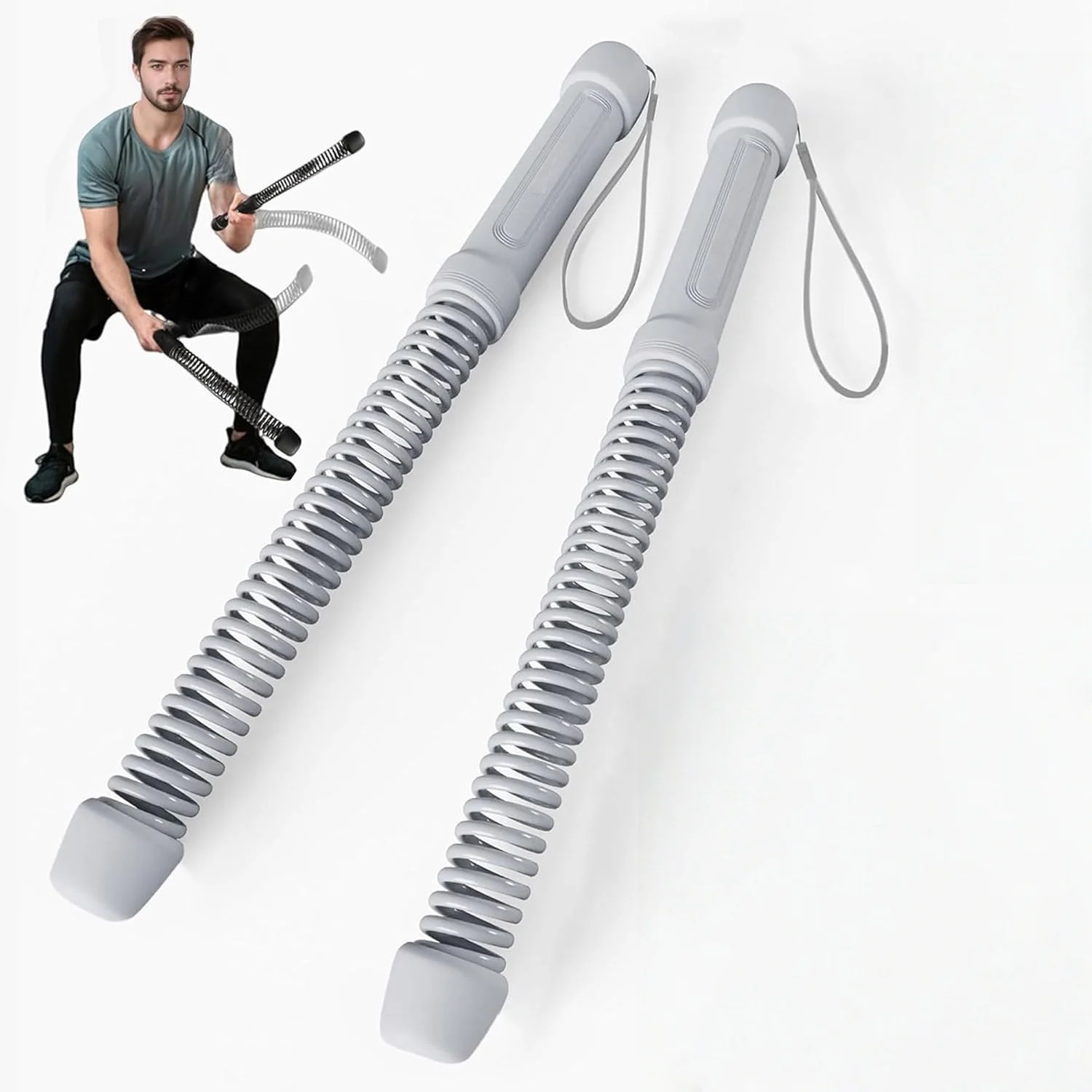 Touwenloze gevechtstouwen voor thuisgymnastiek - Draadloze trainingstouw Fitnessapparatuur voor mannen en vrouwen, gewogen trainingstouwen voor HIIT, versie