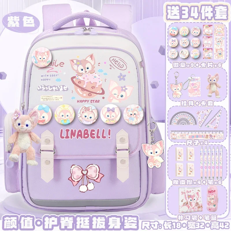 Disney-Sac à Dos Étanche de Grande Capacité, Cartable pour Étudiant, Nouveau, Mignon, Décontracté et observateur, Lingna Beier