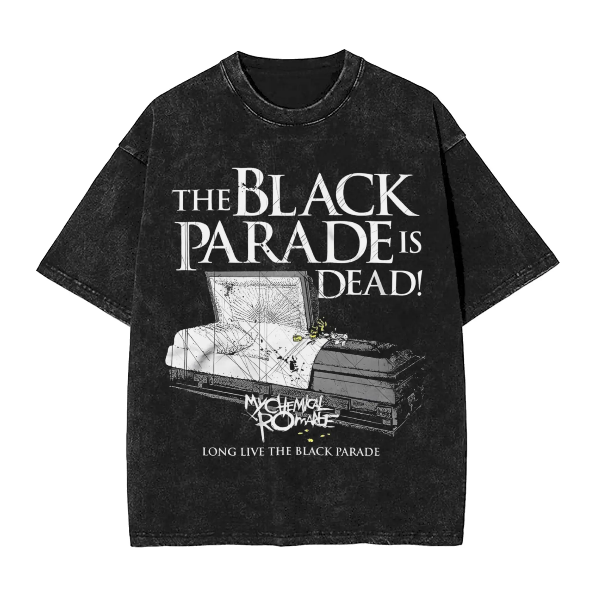 The Black Parade 2026 Music My Chemical Romance mcr Washed T Shirts Streetwear Hip Hop Vintage T-Shirt  Tee Shirt Men Women