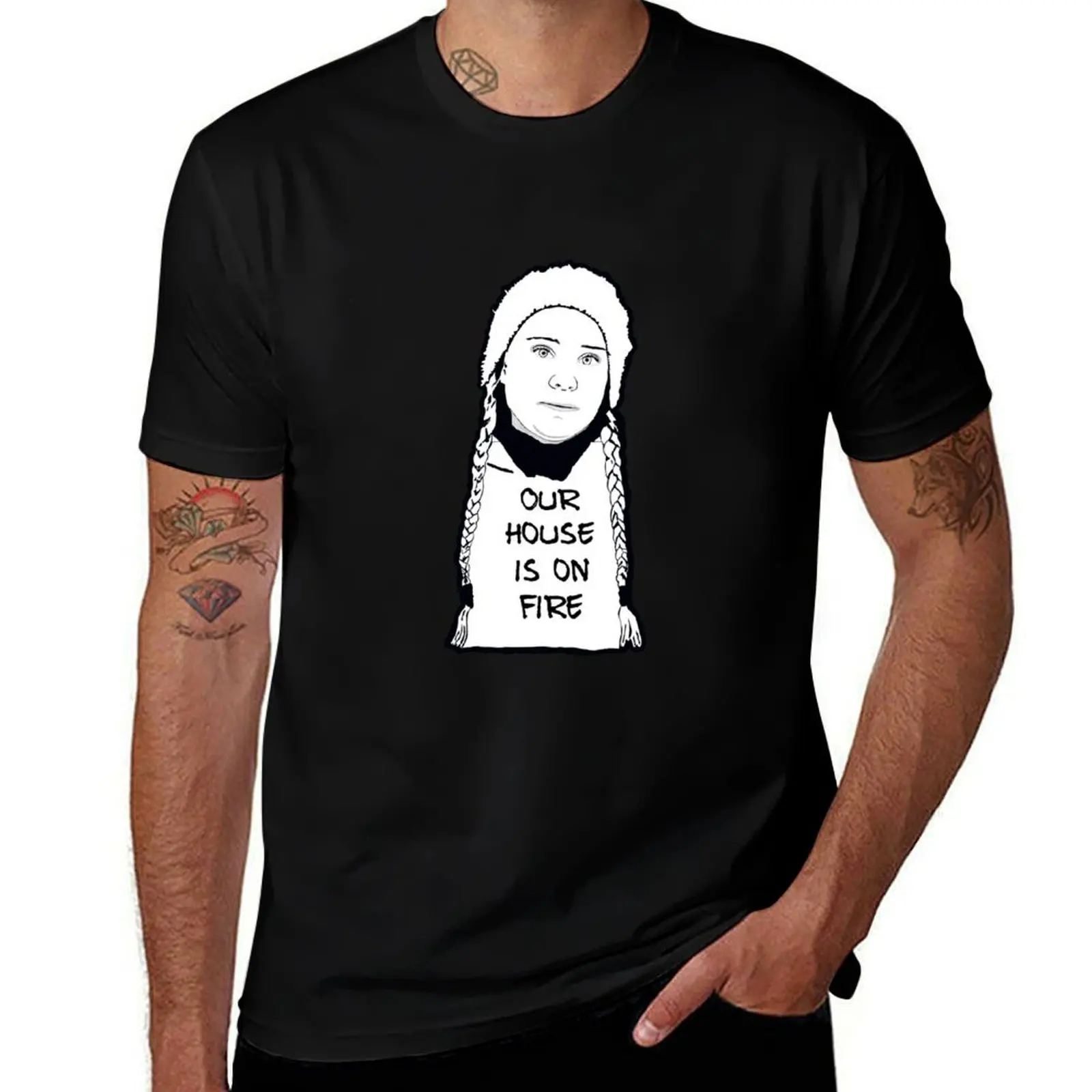 

Our House Is On Fire - Greta Thunberg T-Shirt anime t shirts for man anime tshirt T-Shirt