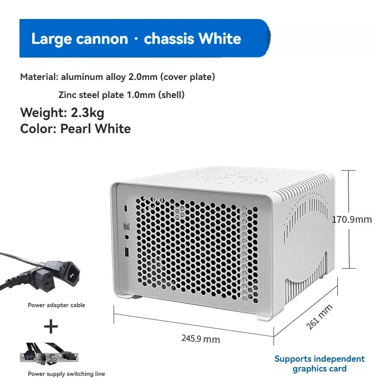 Upgrade ITX Case Portable Horizontal Desktop Computer Sfx Aluminum Alloy Air-cooled Mini Case Htpc Case