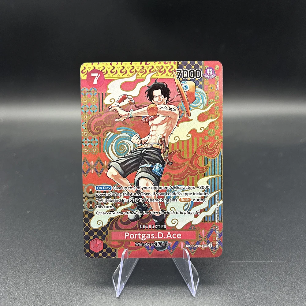 

Коллекционные аниме-карты OPCG Proxy TCG: Портгас Д. Эйс OP02-013, EB02-029, редкие голографические фольгированные коллекционные карты, подарки для фанатов на праздники