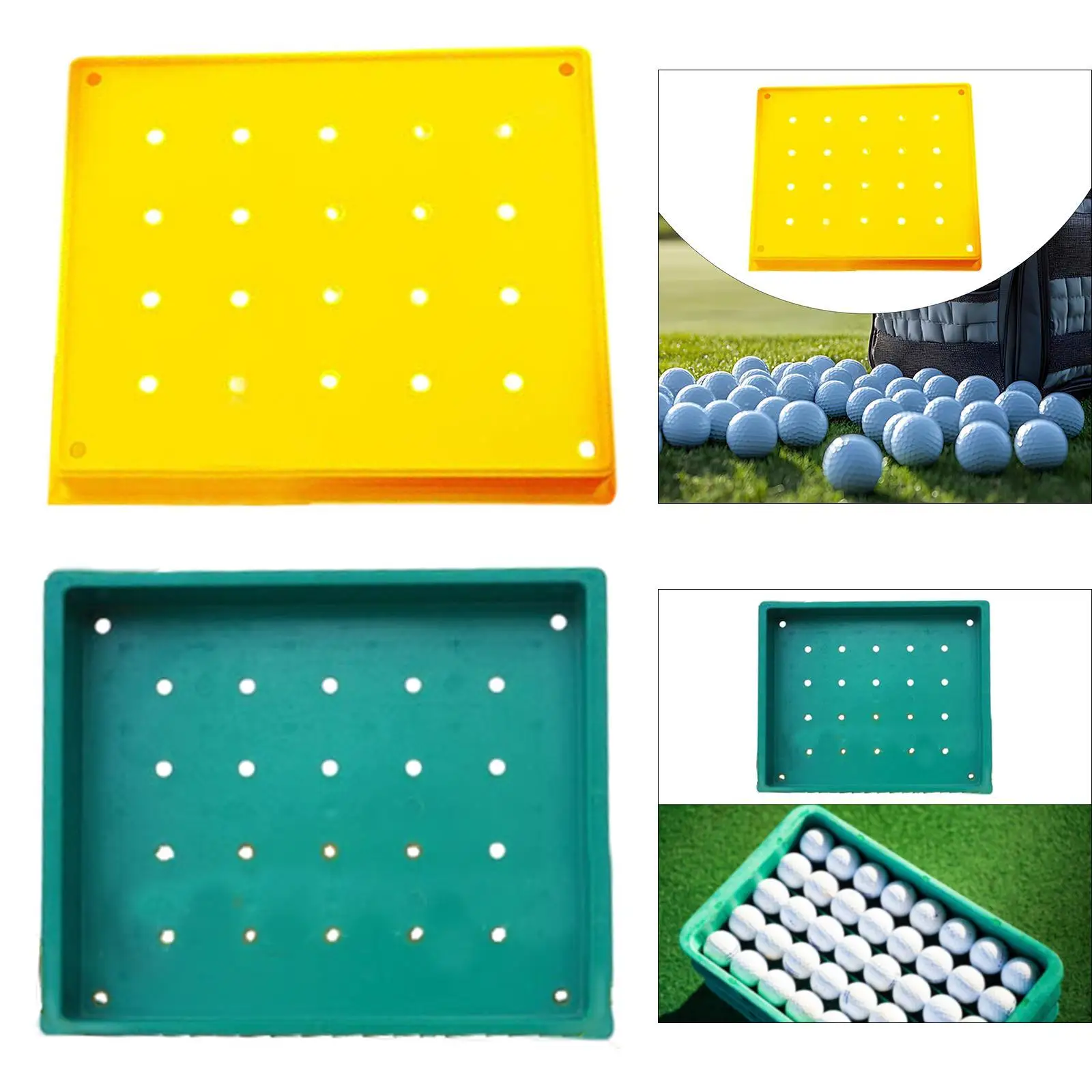

Golf Ball Dispenser Tray Compact Multifunctional Storage Box Breathable Holder for Golf Accessories Sport Practice Equipment