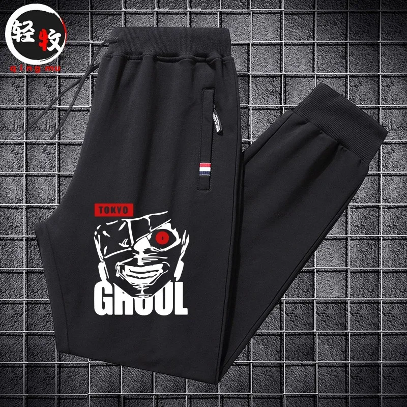 

Брюки Tokyo Ghoul, повседневные, унисекс, зауженные, длиной 7/8, модные, брендовые, осенне-зимние, новые, с манжетами на щиколотках