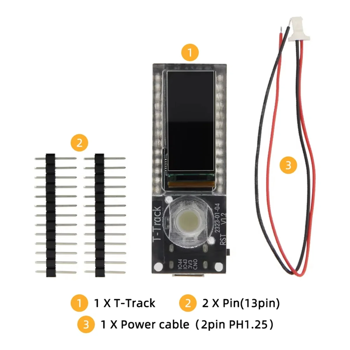 

-Track ESP32-S3 AMOLED Trackball Development Board ESP32-S3R8 WiFi Bluetooth 1.1inch Display Module for