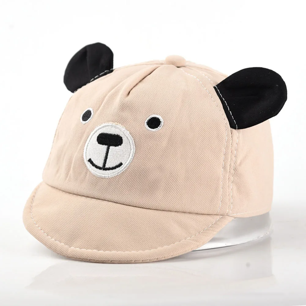 Cute Bear Children's Hat Korean Baby Baseball Cap Sun Protection Peaked Hats Boys Girls Cheap Caps For Kids 5-24 Month