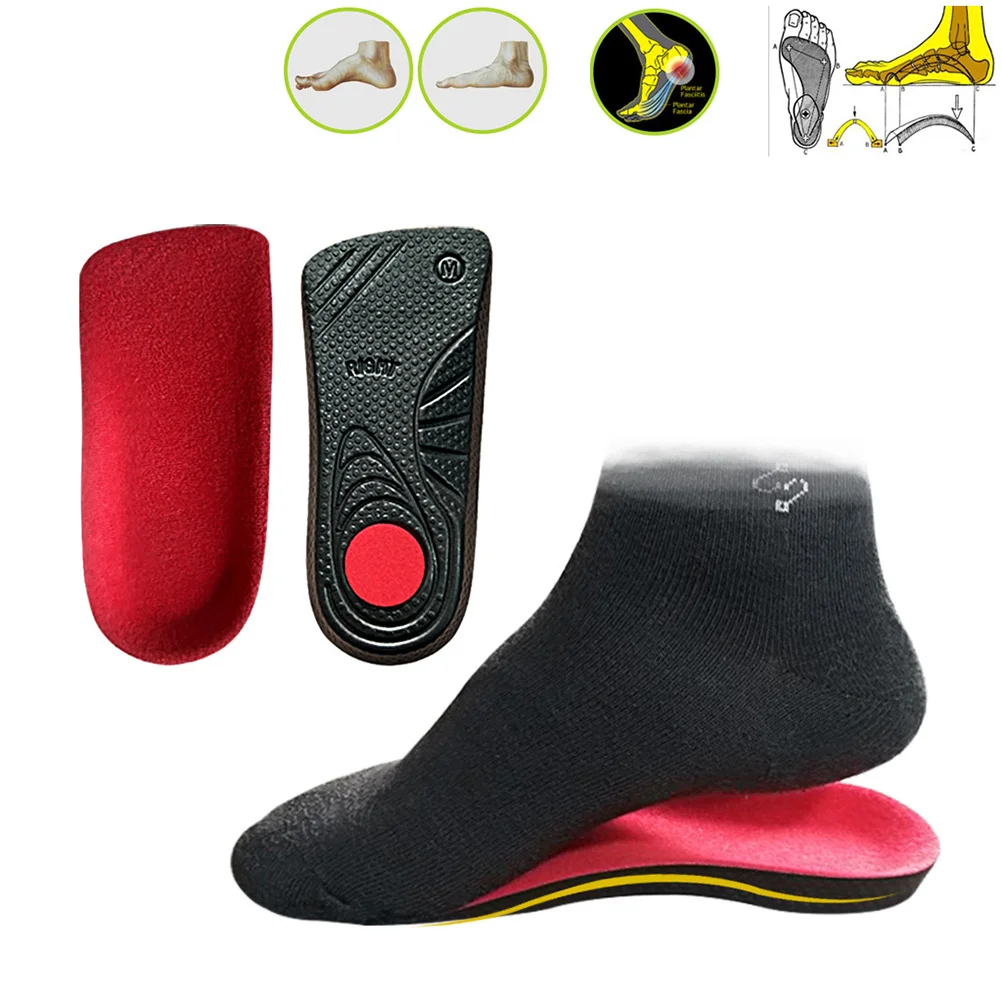 

1 Pair Arch Support Insoles Flat Feet Orthotic Shoe Pads L Shape Leg Correction Size For Basketball Running Hiking