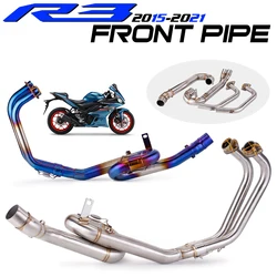 YZF R25 R3 MT03 Full Exhaust System pipe middle pipe slip on for YZF MT03 R25 R3 2015 2016 2017 2018 2020 without exhaust