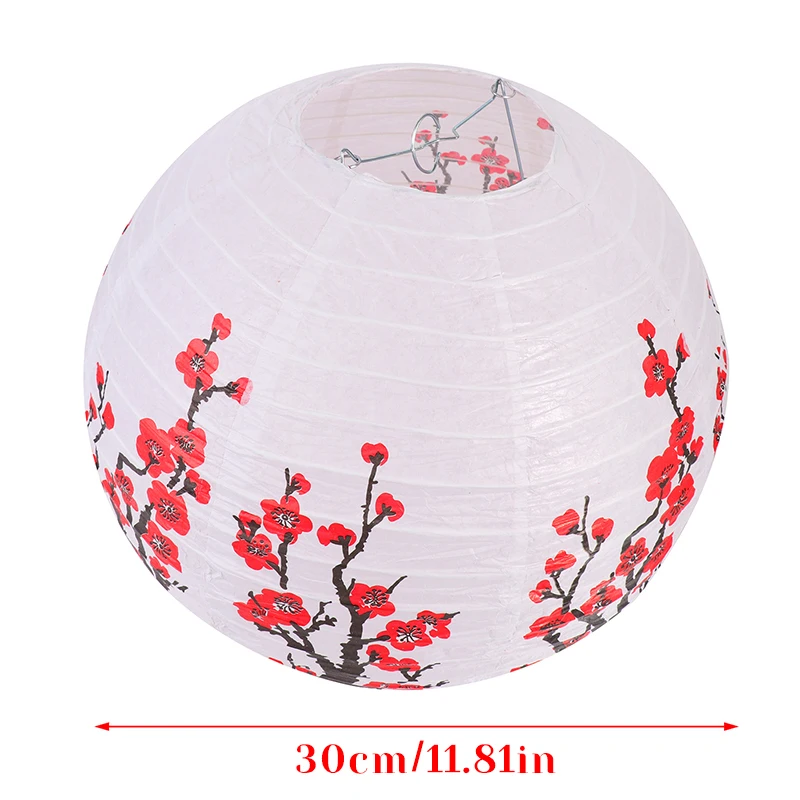 Pine/Orchid/Plum Blossom Round Paper Lantern Lamp Shade Chinese Oriental Style Light Restaurant Wedding Home Decor Gifts