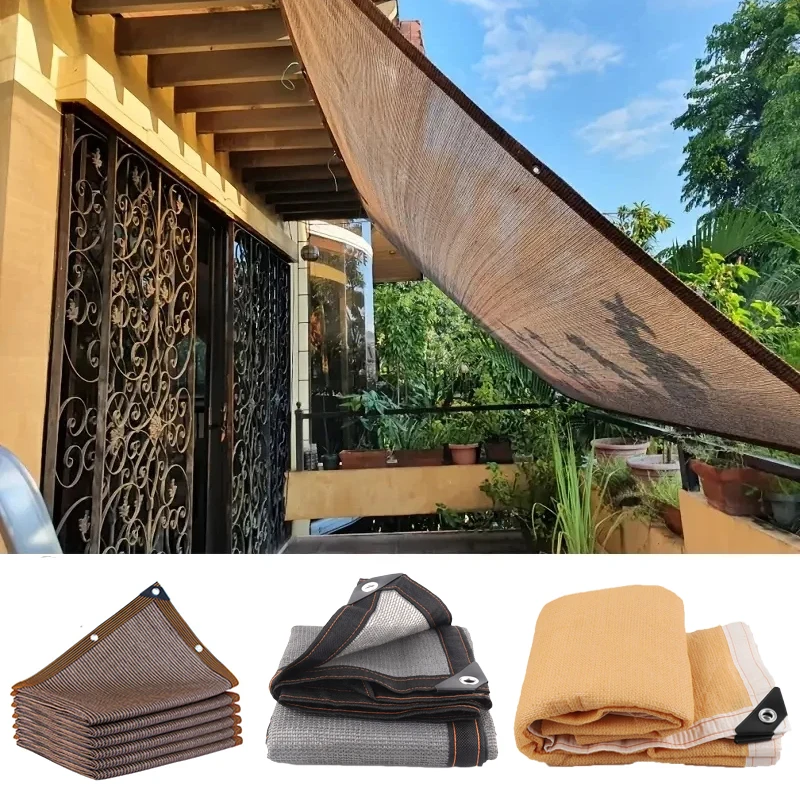 

Outdoor Patio Sunshade Net Balcony Terrace Sun Shelter Backyard Pergola Sun Protection Cover Car Shed Awning 90% Shading Nets