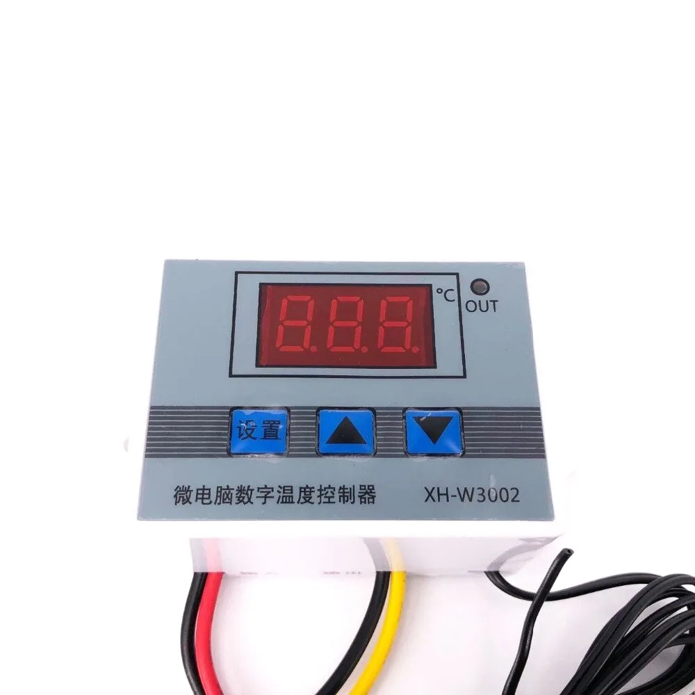 Controlador Digital LED de temperatura, XH-W3002, 12V-220V, 10A, interruptor de Control de termostato, sonda con sensor impermeable, W3002