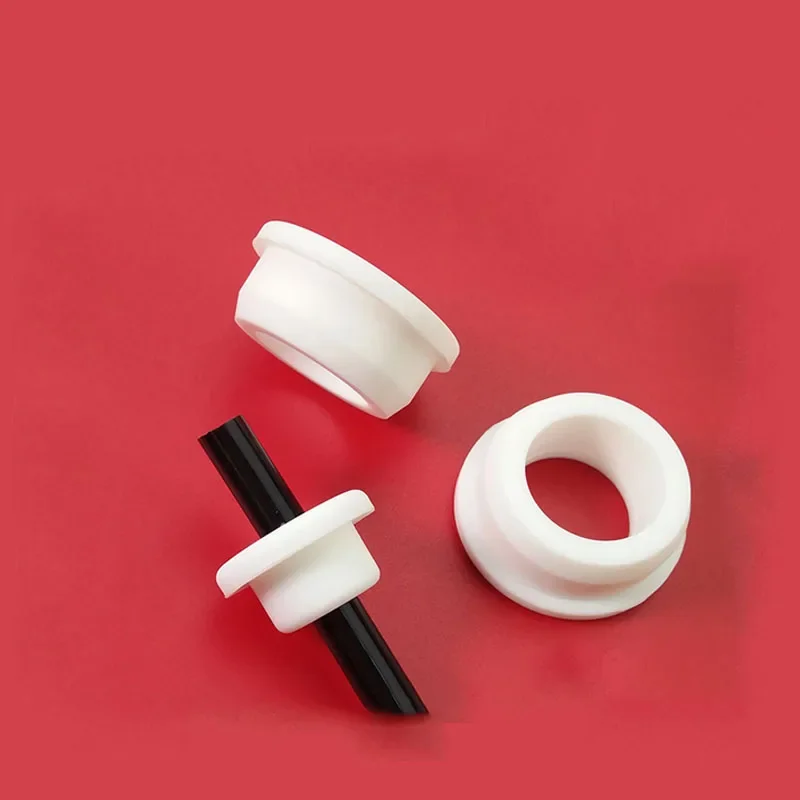 5mm-33.3mm White Silicone Rubber Grommet Round Hollow Hole Plug Wire Cable Insulation Protective Rings