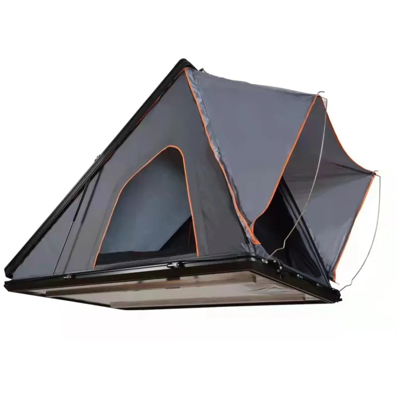 차 지붕 천막 Aluminum Alloy Triangle Outdoor Double Self-driving Outdoor Camping Hard Shell Car Roof Tent