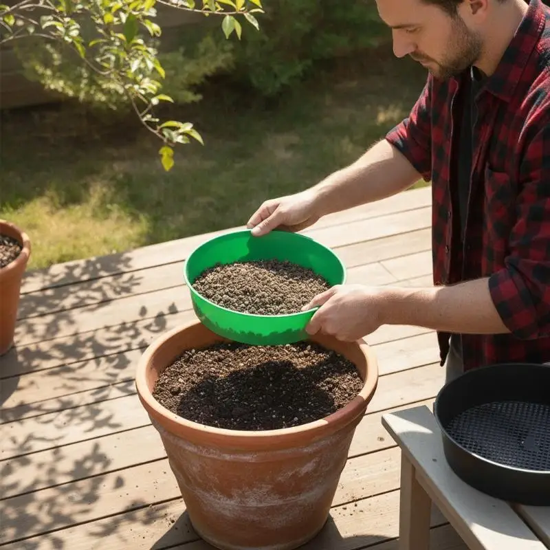 Plastic Soil Sieve Filter Mesh Stone Sifting Filtration Home Garden Flower Plant Nursery Cultivation Hand Tool AccessoryNew