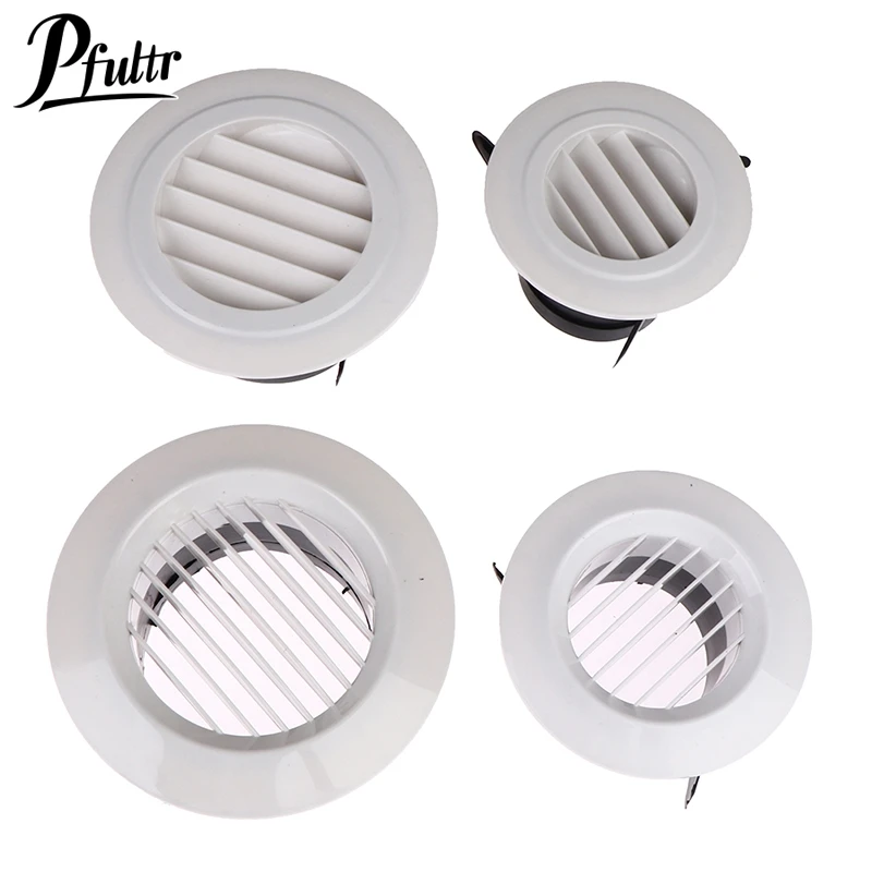 1PC Adjustable Air Ventilation Cover Round Ducting Ceiling Wall Hole Air Vent Grille Louver Kitchen Bath Air Outlet Fresh System