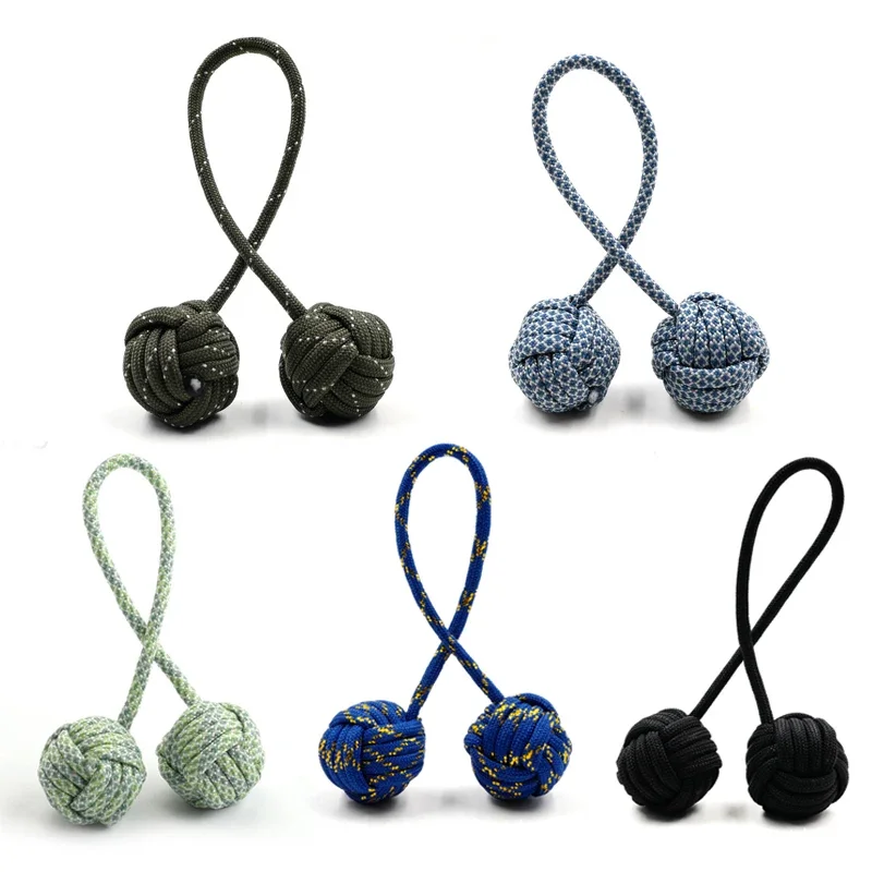 

2024 NEW Outdoor EDC Self Defense Monkey Fist Fidget Finger Toys Paracord Stress Extreme Finger Toys Steel Ball Window Breaker