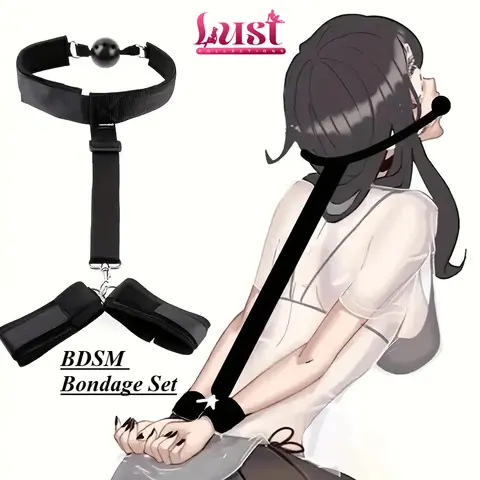 Ensemble de Bondage BDSM, jeux pour adultes, jouets sexuels érotiques, Kits de Bondage en Nylon, contraintes de mains sexuelles, Gag buccal pour femmes adultes et Couples
