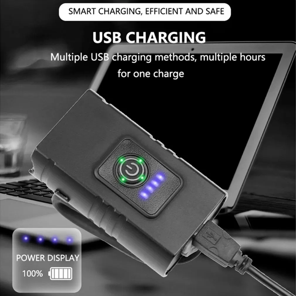 LED Bicycle Light 2000LM USB Rechargeable Power Display MTB Mountain Road Bike Front Lamp Flashlight Cycling Equipment