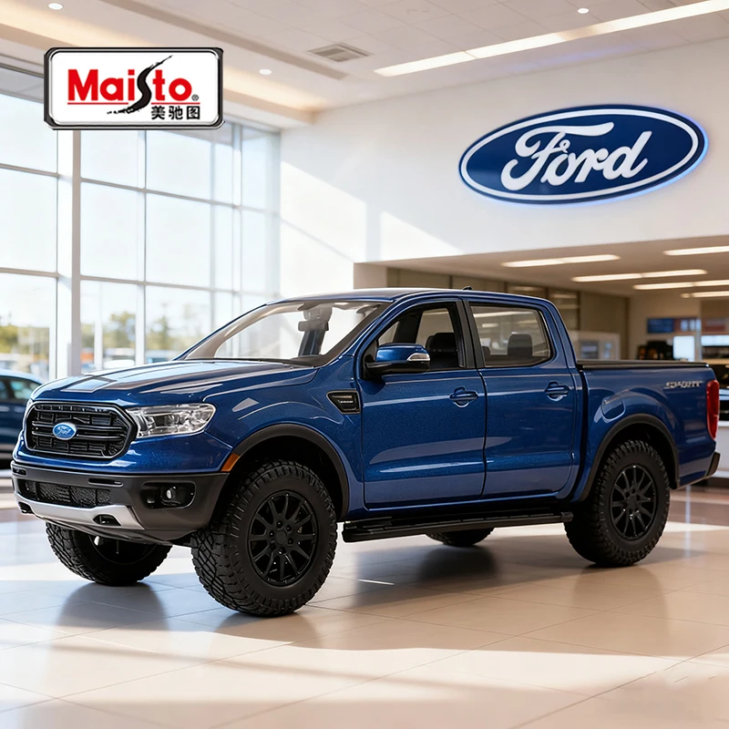 Maisto 1:27 ford ranger 2019 picku liga carro diecasts & veículos de brinquedo modelo de carro em escala em miniatura modelo de carro brinquedo para crianças