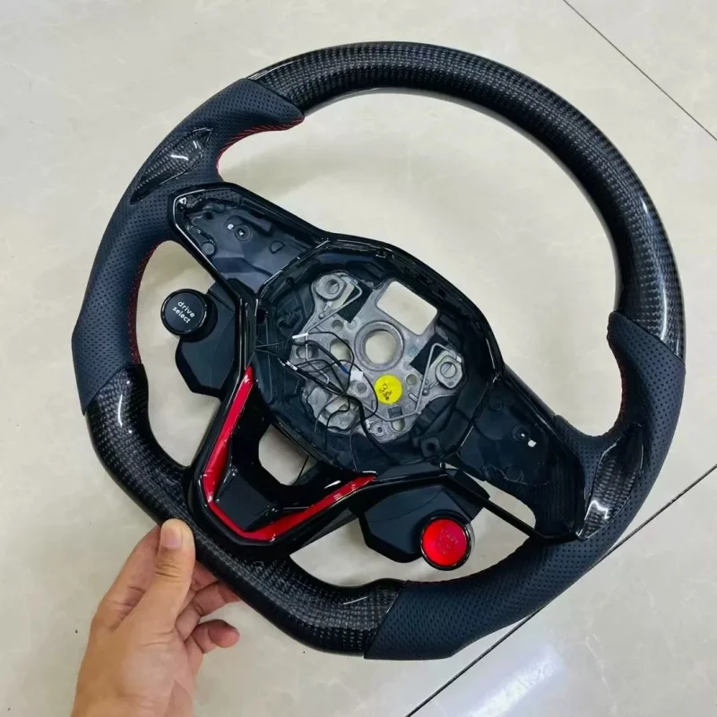 Maßgefertigtes Carbon-Lenkrad für Volkswagen VW Golf 8 GTI R Line MK8 Hochwertiges Leder-Lenkrad für Lavida Sagitar