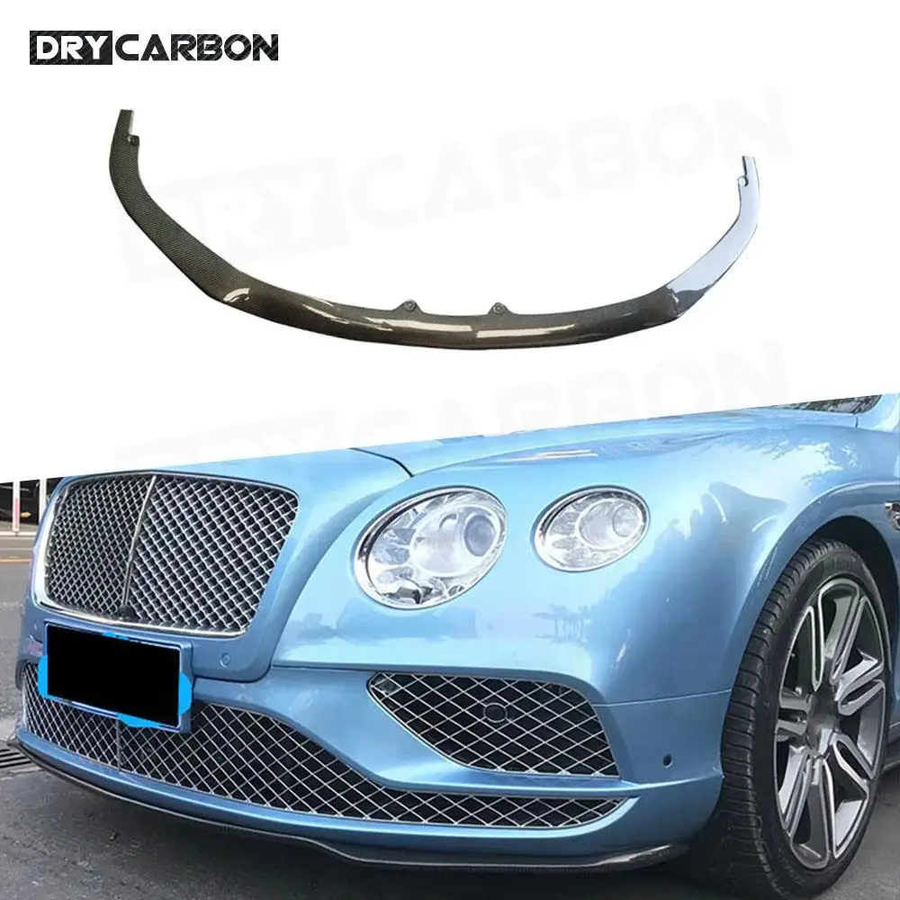 

Carbon Fiber Front Bumper Lip Spoiler Diffuser Chin For Bentley Continental GT W12 2015-2017 Front Bumper Lip Body Kit Add On