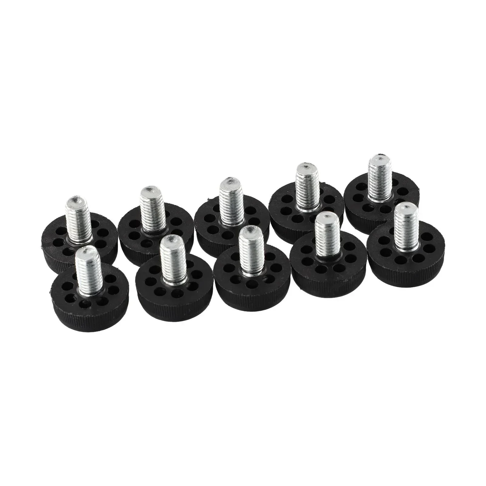 Adjustable Height Foot  Plastic Base 10 Pack Screw In Furniture Cups  Adjustable Height Shelf Foot Mat Chair Feet Protector