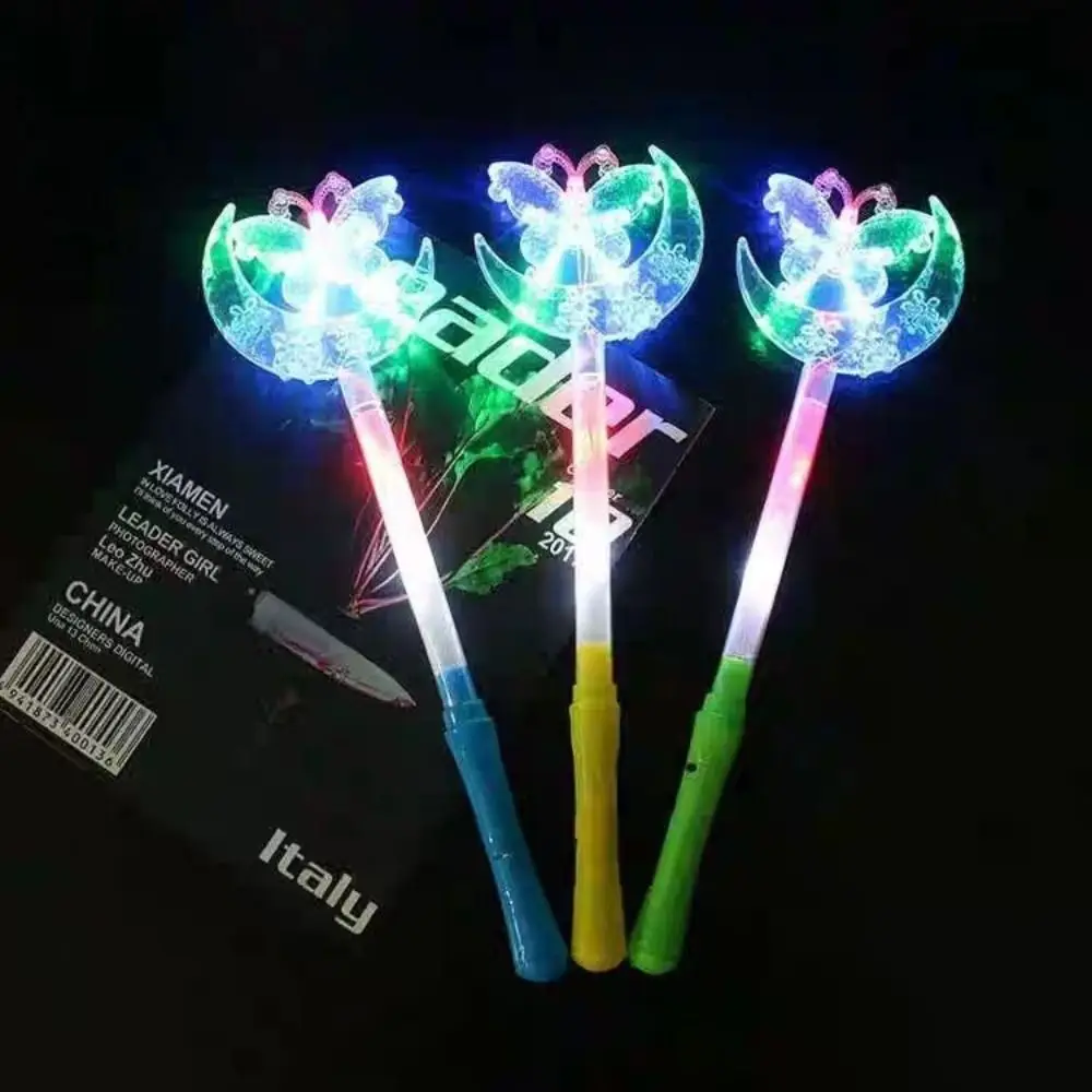 ของเล่นสําหรับเด็กสี Magic Tricks โคมไฟไฟของเล่นกลางแจ้ง Glow Fairy Stick Pentagram Flash Stick Flash Stick Magic Star Wand