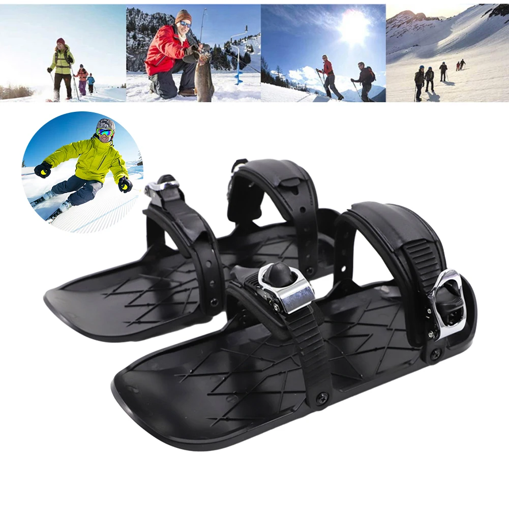 

Мини-коньки для катания на лыжах, короткие скейтборды, снегоступы из АБС-пластика, портативная обувь для катания на лыжах, зимняя обувь