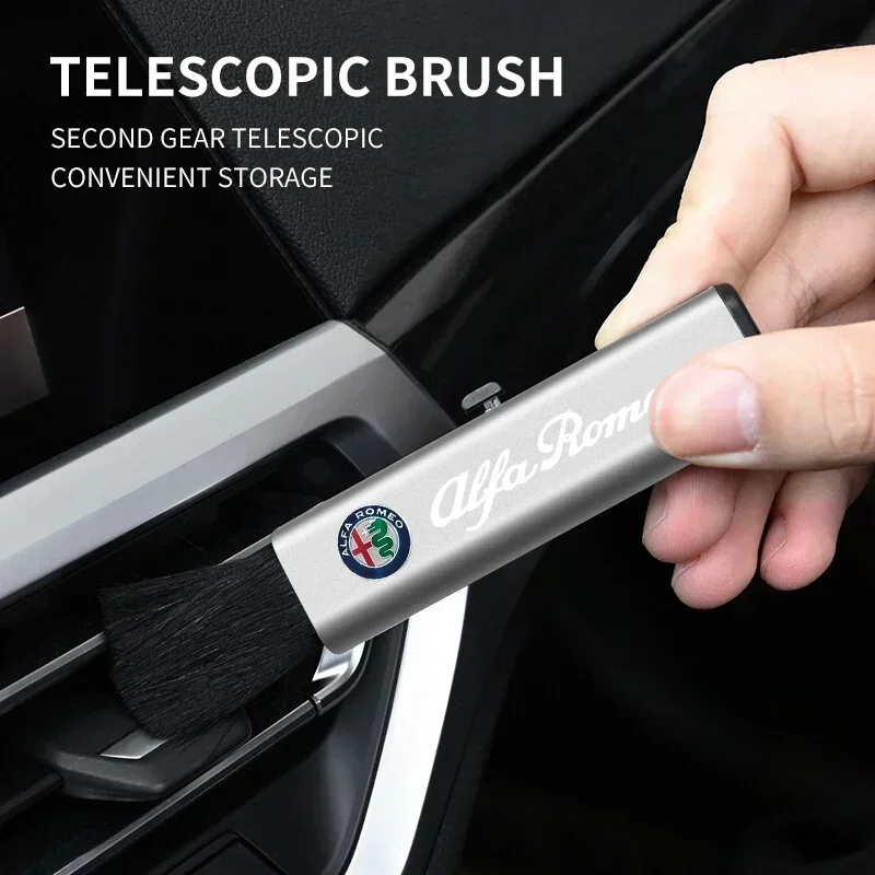 1 Pcs Car Retractable Cleaning Brush For Alfa Romeo Giulia Stelvio Giulietta 156 159 147 Mito Tonale Brera Disco V Accessories