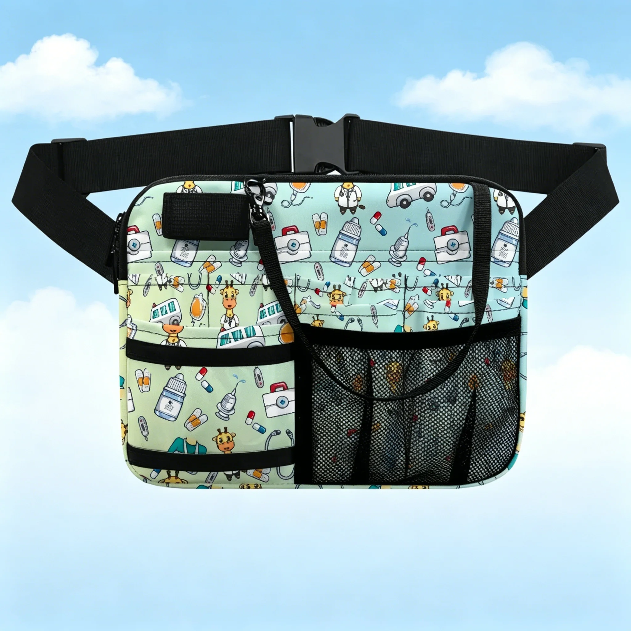 

Healthcare Worker Gift – Functional Medical Print Waist Bag with Multiple Pockets