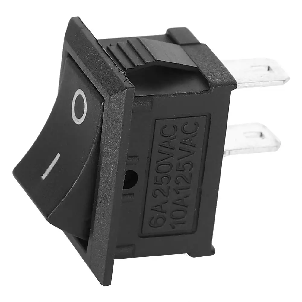 Mini interruttore a bilanciere da 10 pezzi, interruttore a bilanciere a 2 posizioni a 2 pin Interruttore a levetta per apparecchio on/off Interruttore a bilanciere per barca a scatto 6A 250V 10A 125V
