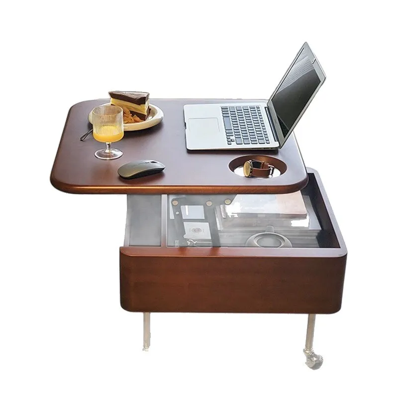

Antique lifting coffee table living room small table household multi-functional modern small apartment