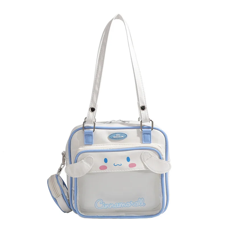 Nouveau sac à bandoulière Kuromi cannelle grande capacité Figure d'anime Patch intérieur téléphone portable cosmétique dessin animé sac de rangement cadeaux