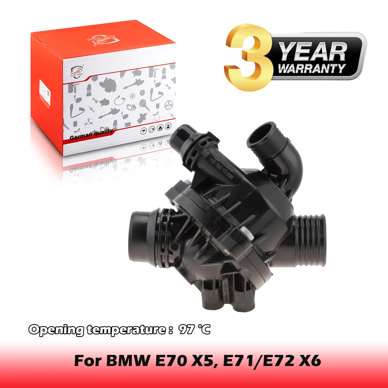 

Engine Coolant Thermostat 11537550172,115375501 For BMW X5 (E70) 3.0 si,X5 (E70) xDrive 30 i,X6 (E71, E72) xDrive 35 i 2005-2014