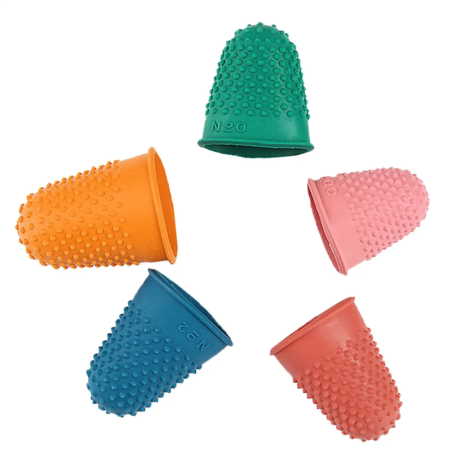 

Rubber Finger Tips Office Rubber Reusable Protectors 5-Piece Finger Covers Protection For Tips For Paperwork Cutting Counting