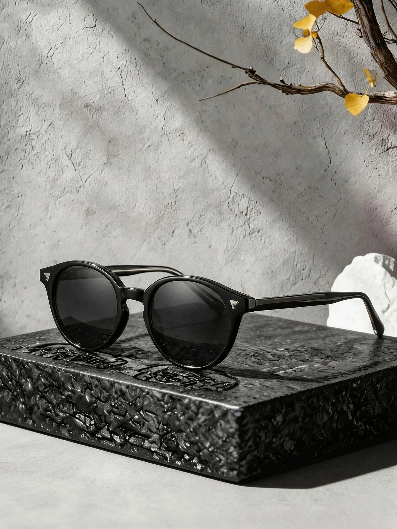 Retro Round Frame Sunglasses, Premium Texture Fashion Frame, Unisex UV Protection Daily Wear Eyewear