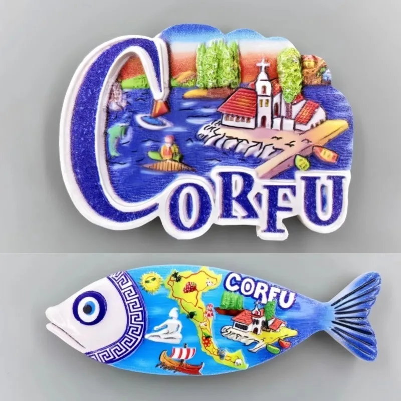 

Greece Travelling Souvenirs Fridge Magnets Mykonos Chalkidiki Thassos Rhodes Skopelos Pieria Skiathos Fridge Stickers Souvenris