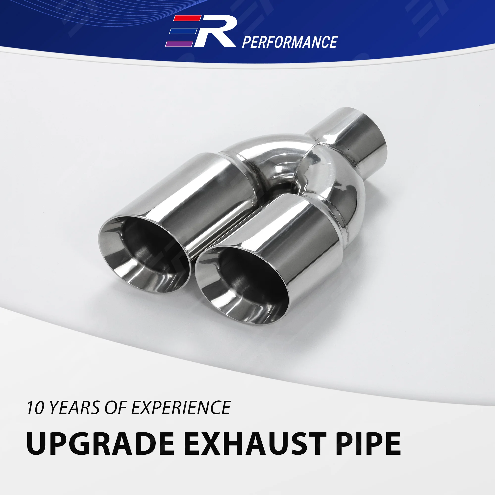 1PC ER U Type 304 Stainless Steel 101mm Out Car Accessories Welding Muffler Exhaust Tip System Pipe For Auto Modified Nozzle