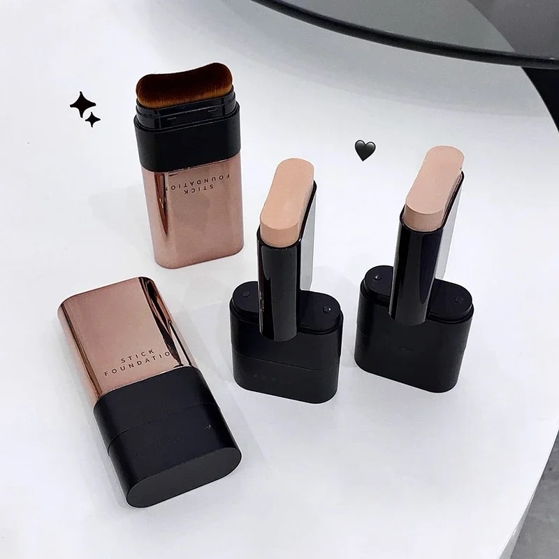 

Velvet Moist Light Eraser Foundation Stick With Brush Long-Lasting Flawless Concealer Cream Makeup For Face Beauty Cosmetic