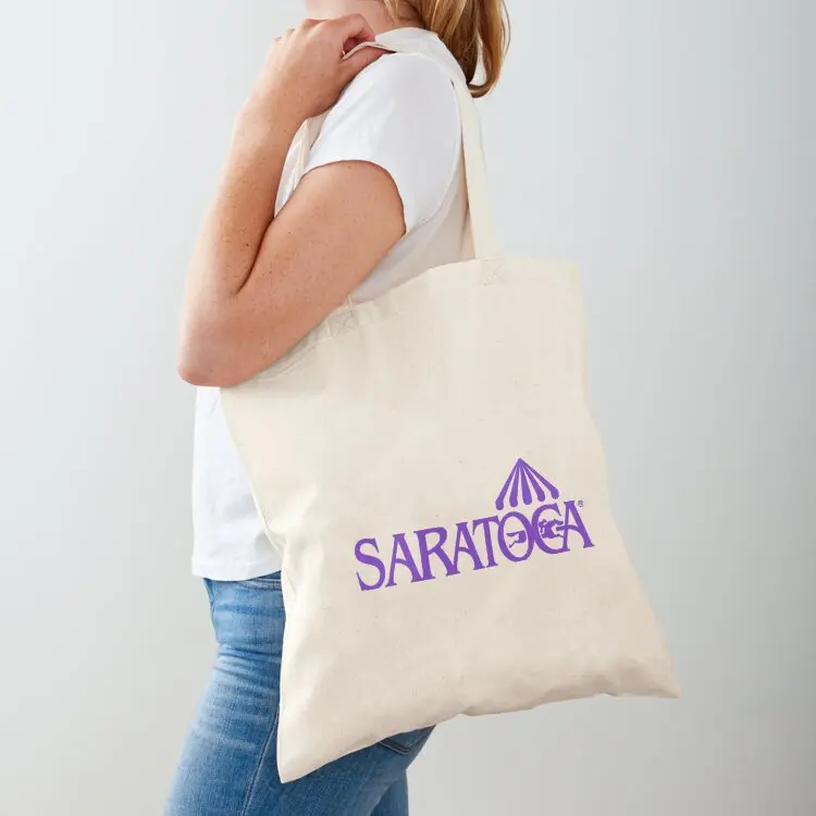 Saratoga Springs Race Track Purple Tote Bag