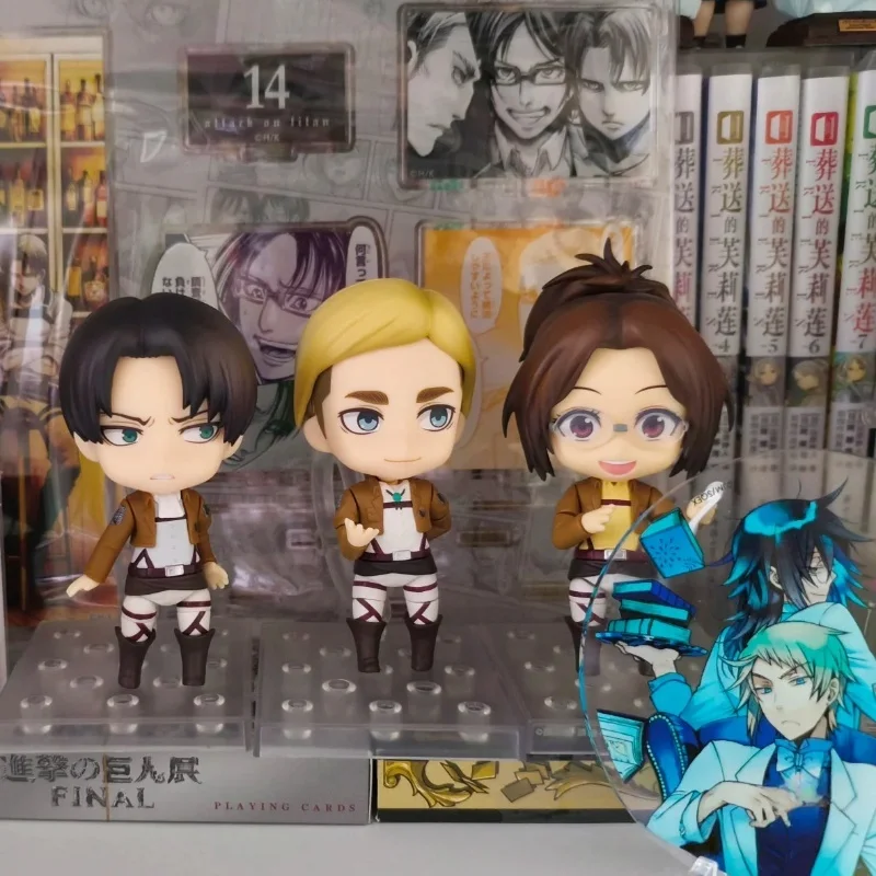 

Anime Action Figure Attack on Titan Q Version Alan Mikasa Captain Lewell Han Ji Clay Man Toy for Birthday Gift Collectible 2001