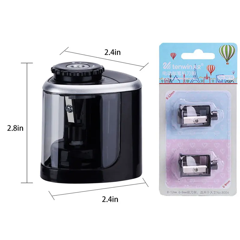 Automatic Electric Pencil Sharpener Portable Auto Student Stationery Rotary Pencil Sharpener for Classroom Home Office Supplies