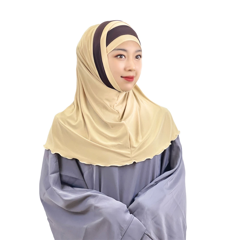 2 pz Musulmano Hijab Turbante Underscarf Tubo Interno Cappello 2 Pezzi Amira Testa Wrap Donne Islamico Prega Hijab Tirare On Pronto Fatto Khimar