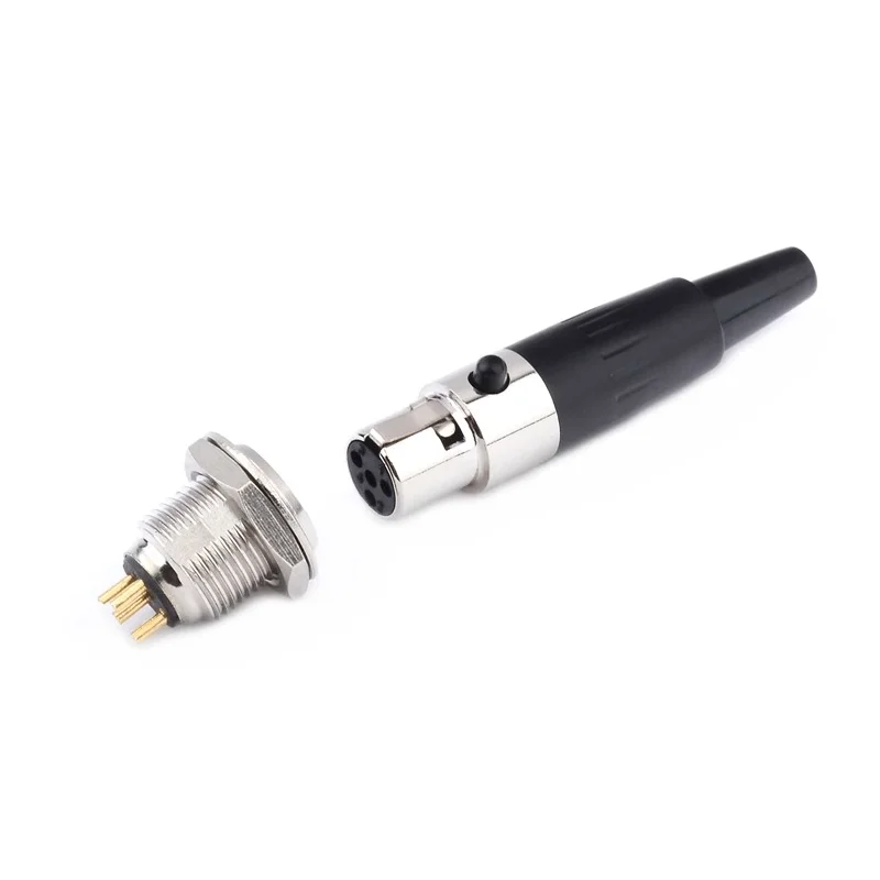 3/4/5/6pin Mini XLR Aviation Connector Female Plug Male Socket Zinc Alloy+copper pins for MIC Microphone Audio Video Connecting