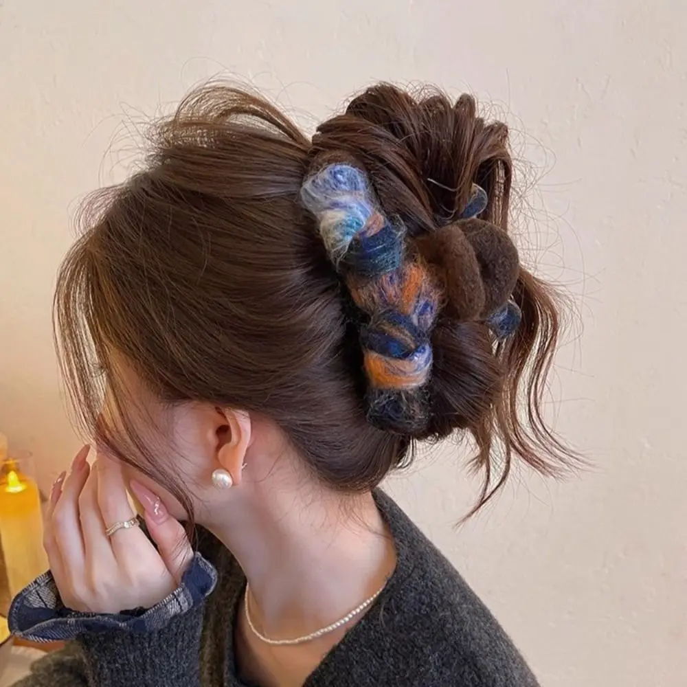 

Cute Sweet Fabric Bowknot Hair Claws Elegant Creative Lady Shark Clip Headdress Korean Style Bow Claw Clip Daily Wear