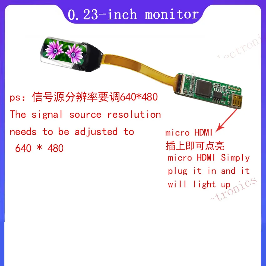 0,23 Zoll Riding Fire - Fighting Intelligentes, am Kopf montiertes Motorradhelm-HUD-Modul (Head-Up-Display).