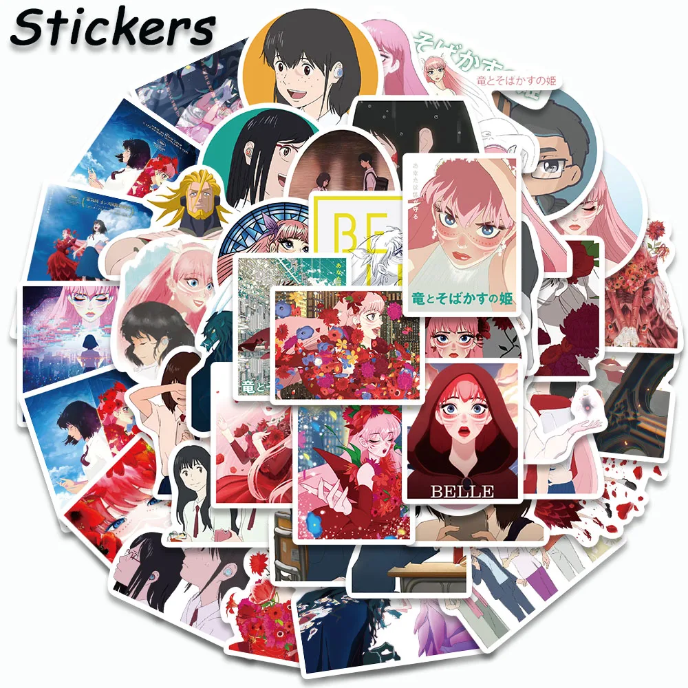 50PCS Freckle Princess Stickers Beauty Graffiti Decals For Laptop Cup Skateboard Suitcase Guitar Fridge Waterproof Stickers