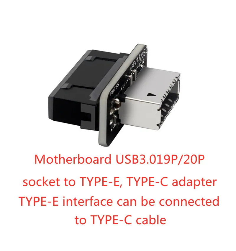 Tipe C USB3.1 Soket Panel Depan USB 3.0 19 Pin Ke TYPE-E 20Pin Adaptor Ekstensi Header untuk Motherboard ASUS